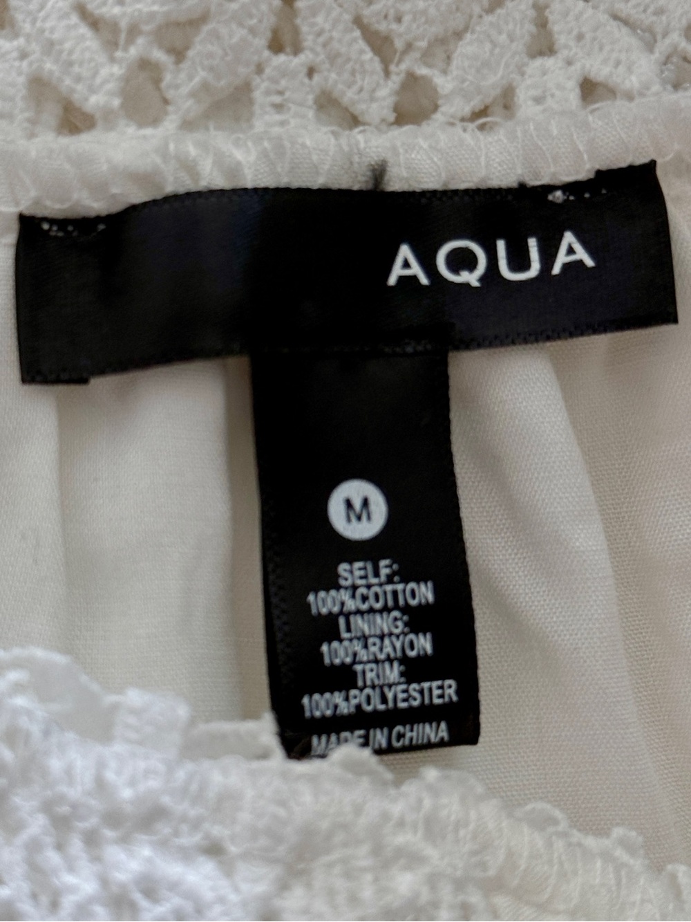 Aqua by Bloomie's Pretty White Maxi Sundress w/Spaghetti Straps & Lace Detail - Picture 9 of 13